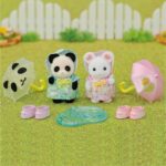 Action Figures - SYLVANIAN FAMILIES - Rainsuit Babies Duo - Panda and Marshmallow Mouse - Image 6