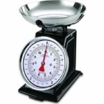 TERRAILLON 14477 Retro Deco Mechanical Scale - 5 kg - 1L Bowl - Large Dial - Metal - Black
