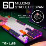 Gaming Keyboard - THE G-LAB - KEYZ-MERCURY-C/FR - Mechanical - TKL - 3 colors White+Black+OrangeFR - Image 6