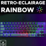 Gaming Keyboard - THE G-LAB - KEYZ-HYDRO-BKG/FR - 60% Membrane 2 colors Black + Gray keys - Image 3