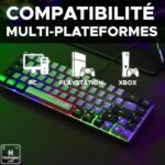 Gaming Keyboard - THE G-LAB - KEYZ-HYDRO-GRB/FR - 60% Membrane 2 colors Gray + Black keys - Image 6
