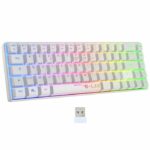 Gaming Keyboard - Membrane - The G-Lab - KEYZ HYDROGEN WL - Rainbow Backlighting - Wireless - Semi-Mechanical - Azerty - White