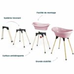 THERMOBABY TUB KIT VASCO Powder pink: bathtub + feet + drain hose - Image 2