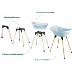 THERMOBABY BATH KIT VASCO Fleur Bleue: bathtub + feet + drain hose - Image 3