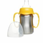 Learning cup - THERMOBABY - Stainless steel - 180 ml - Mango yellow - Ergonomic and leak-proof - Image 3