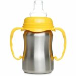 Learning cup - THERMOBABY - Stainless steel - 180 ml - Mango yellow - Ergonomic and leak-proof - Image 4