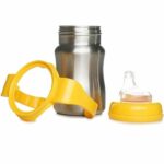 Learning cup - THERMOBABY - Stainless steel - 180 ml - Mango yellow - Ergonomic and leak-proof - Image 6