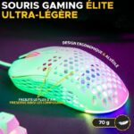 Wired Gaming Mouse - The G-Lab - KULT-OXYGEN - RGB - 12800 DPI - White - Image 2