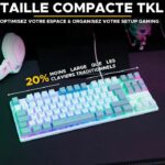 Gaming Keyboard - The G-Lab - KEYZ CAESIUM - RGB - White & gray - TKL - Image 3