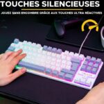 Gaming Keyboard - The G-Lab - KEYZ CAESIUM - RGB - White & gray - TKL - Image 4