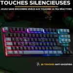 Gaming Keyboard - The G-Lab - KEYZ CAESIUM - RGB - Black & gray - TKL - Image 4