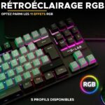 Gaming Keyboard - The G-Lab - KEYZ CAESIUM - RGB - Gray & Black - TKL - Image 2