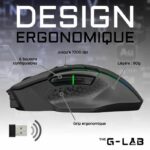 Wireless RGB gaming mouse The G -LAB 7200 DPI - Black - Image 3