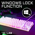 Gaming Keyboard - RGB TKL Membrane - THE G-LAB - KEYZ-CAESIUMT-W/FR - FR Layout - 12 shortcuts - 100% customizable - White – Bild 4