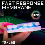 Gaming Keyboard - RGB TKL Membrane - THE G-LAB - KEYZ-CAESIUMT-W/FR - FR Layout - 12 shortcuts - 100% customizable - White – Bild 5