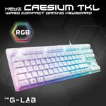 Gaming Keyboard - RGB TKL Membrane - THE G-LAB - KEYZ-CAESIUMT-W/FR - FR Layout - 12 shortcuts - 100% customizable - White – Bild 6