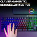 Gaming Keyboard - The G-Lab - KEYZ CAESIUM TKL WIRELESS - wireless - azerty - Black – Bild 4