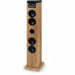 Speaker Tower - THOMSON - Black/Wood - Bluetooth/CD/USB/SD, 60W, FM Radio, Remote Control, 230V Power Supply - Image 2
