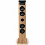 Speaker Tower - THOMSON - Black/Wood - Bluetooth/CD/USB/SD, 60W, FM Radio, Remote Control, 230V Power Supply