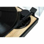 Black and wood-style turntable turntable - Image 2