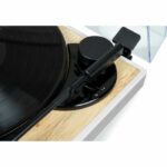 THOMSON TT301 - 33 and 45 rpm designer vinyl turntable - Audio-Technica AT3600L playback head - Wood and white – Bild 3