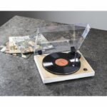 THOMSON TT301 - 33 and 45 rpm designer vinyl turntable - Audio-Technica AT3600L playback head - Wood and white – Bild 5