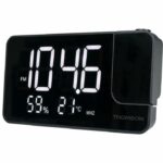 Projector clock radio - THOMSON - Black - FM radio, Temperature, Humidity, Dual alarm, USB-C, 230V power supply