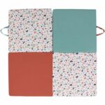 Malin play mat - TINEO - 3-in-1 multifunctional evolving mat - 120 x 120 cm - Geometric / Funny animals