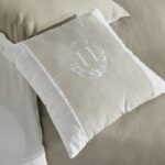 Cushion - TODAY - CHARME - Slub x Chambray x Berenice Embroidery - 40 x 40 cm