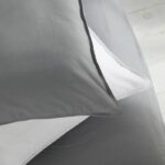 Duvet cover - TODAY - CHARME - 57 thread count cotton - Light grey x Dune Constance - 260 x 240 cm - Image 3