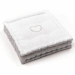 Floor cushion - TODAY - CHARME - Slub x Chambray x Constance Embroidery - 40 x 40 x 10 cm - Image 5