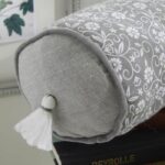 Polochon Cushion - TODAY - CHARME - Dark Grey Capucine Print - 45 x 15 cm - Image 2