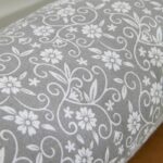 Polochon Cushion - TODAY - CHARME - Dark Grey Capucine Print - 45 x 15 cm - Image 3