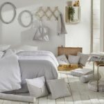 Cushion - TODAY - CHARME - Chambray x Petite broderie Constance - 40 x 40 cm - Image 3