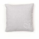 Cushion - TODAY - CHARME - Chambray x Petite broderie Constance - 40 x 40 cm - Image 4