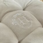 Quilted seat - TODAY - CHARME - Chambray x Petite Broderie Berenice - 40 x 40 cm - Image 2
