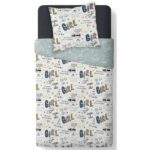 TODAY Kids First 1.11 Children's bed set - 1 person - Duvet cover 140 x 200 and 1 pillowcase 63 x 63 - White print - Image 2