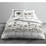 TODAY Cotton bed set 2 people - 240x260 cm - White print Eden - Image 2