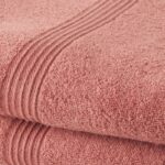 TODAY Set of 2 100% Cotton Bath Towels - 50x100 cm - Terracotta - Image 2