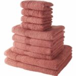 TODAY Set of 4 Guest Towels 30x50 cm + 4 Bath Towels 50x100 cm + 2 Bath Towels 70x130 cm 100% Terracotta cotton