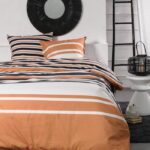 Double bed set -TODAY - 240x200 cm - 100% Cotton - Orange, Black and White
