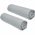 Set of 2 sheets covers today essential - 140 x 190 cm - 2 people - 100% cotton - steel