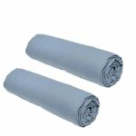 Set of 2 sheets covers today essential - 140 x 190 cm - 2 people - 100% cotton - denim - Image 2