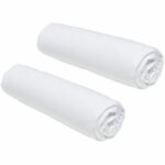 Set of 2 sheets covers today essential - 160 x 200 cm - 2 people - 100% cotton - chalk - Image 2