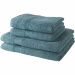 2 TODAY bath towels 50x90 + 2 bath sheets 70x130 cm 100% Cotton - Peacock