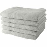 Set of 5 TODAY Bath Towels 70x130 cm 100% Cotton - Chalk