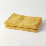 TODAY Essential – Set of 2 hand towels 50×90 cm 100% Cotton, ocher color