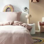 Bedding set - TODAY - 123332 - 1 person - 140x200 cm - Plain cotton gauze - Sand rose