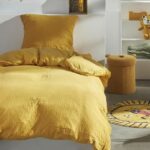 Bedding set - TODAY - 123333 - 1 person - 140x200 cm - Plain cotton gauze - Ochre