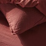 Bedding set - TODAY - 123334 - 1 person - 140x200 cm - Plain cotton gauze - Terracotta - Image 3